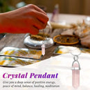 the PENDANTS - 20 Pcs Hexagonal Crystal Pendant, Bullet Shape Gemstone Pendant, Healing Crystal Stone Charms for Necklace Earrings Jewelry Making