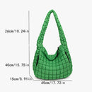 the PUFFY BOHO - Casual Ruched Hobos, Women Shoulder Bags, Quilted Padded Crossbody Bag, Large Capacity Nylon Puffer Tote Bag, Big Shopper Purses