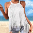 the TASSEL TOP - Sleeveless Fashion Tassel Beach Tank Top for Women