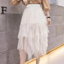 the TULLE TUTU - Fashion Summer Tutu Skirt Harajuku Tulle High Waist Midi Mesh Skirts