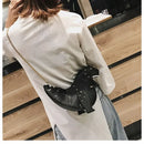 the DINO-MYTE - Trend Fashion 3D Dinosaur Design Rivets PU Leather Chain Purse, Shoulder Bag Tote, Crossbody Mini Messenger Bag