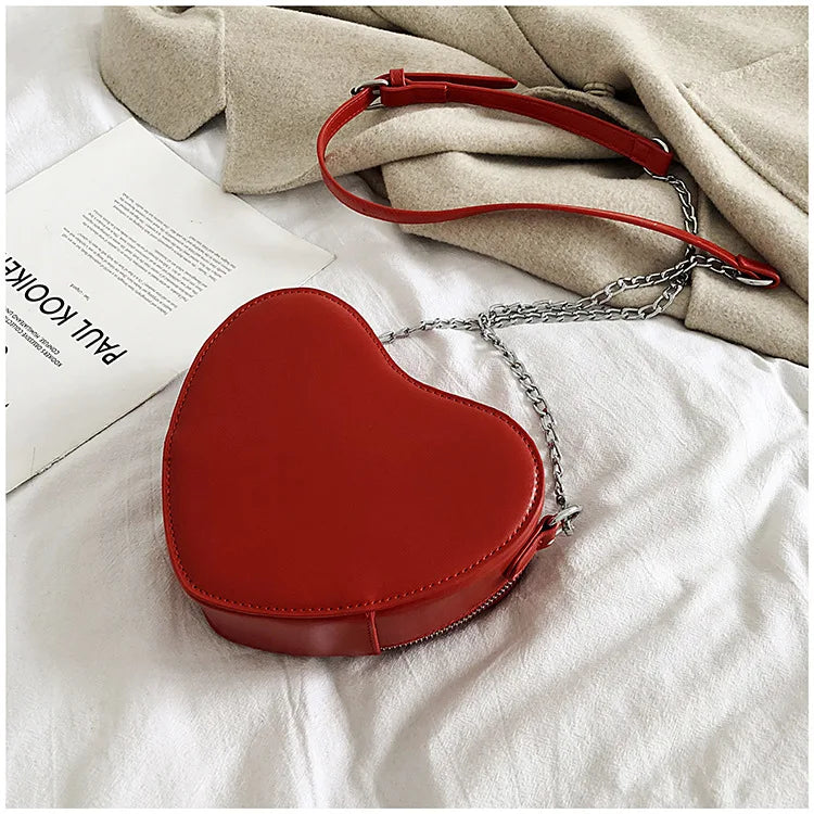 the GOTHIC HEART - Gothic Heart Blade Zipper Chain Crossbody Bags for Women/Girl, Casual Shoulder Purses Handbags