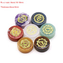the COLORFUL CHAKRA - 7Pcs/Set Chakra Reiki Healing Crystal Stone Set, Yoga Energy Natural Stone Carved for Meditation Balancing
