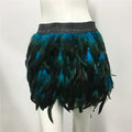 Harajuku Style Fluffy Feather Burning Festival Rave Skirts Elastic Waist Carnival Nightclub Outfit Women Mini Skirts Plus Size