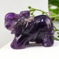 the ELEPHANT - Hand Carved Crystal Elephant Figurine, Home Decoration Mini Animal Handicraft Feng Shui Ornament