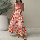 the PALM BEACH - Casual Summer Pattern Print Bohemian Elegant Sleeveless Beach Dress for Women