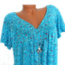 the BAGGY BOHO BLOUSE - Casual Large Size V-Neck Fashion Summer Printed Loose Bottoming Bohemian Shirt