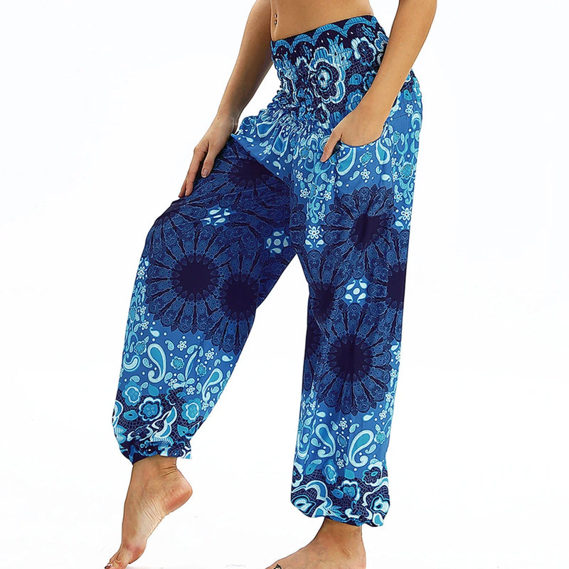 Hippie Harem Pants For Women, Women's  Modal Cotton Soft Bloomer,Sports Dance Jogger Pants With Pocket