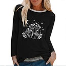 the FUNGI - Mushroom Moon Print Long Sleeve Ladies T-Shirts