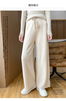 the CASUAL BOHO - Autumn/Winter Knitted High Waist Casual and Loose Straight Leg Pants