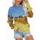 the POST-IMPRESSIONIST - Women's Van Gogh Oil Painting Starry Sky Night 3D Print Hoodies/Pullovers Sweatshirts