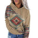the SANTA FE - Women's Vintage Geometric Casual Long Sleeve Hoodie/Sweatshirt/Pullovers