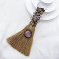 the WITCHES BROOM - Natural Amethyst Crystal Quartz Gem Love Heart Magic Broom Crafts Reiki Healing Witch Home Garden Decor Christmas Gift