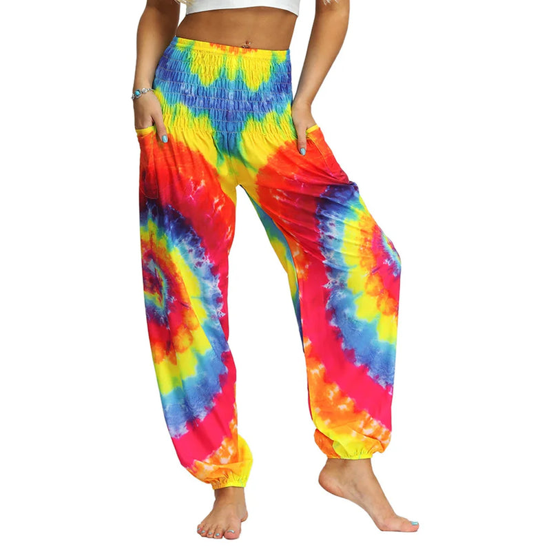 Hippie Harem Pants For Women, Women's  Modal Cotton Soft Bloomer,Sports Dance Jogger Pants With Pocket