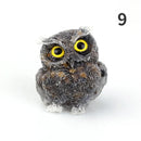 the WISE OWL - 1PCS Natural Crystal Stone Gravel Owl Animal Crafts, Hand Made Small Figurines DIY Resin Table Decor, Home Decor Collect Gifts