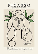 the PICASSO - Pablo Picasso Exhibition Poster Retro Face Canvas Abstract Line Pigeon Sausage Dog Modern Gallery Wall Art Home Decoration