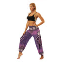 the YOGA BOHO - Women's Bohemian Harem Hippie Yoga/Pilates Pants with Pockets