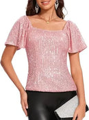 the SPARKLER - Stage Show Summer Sexy Party/Club Tank Tops and Shirts for Women