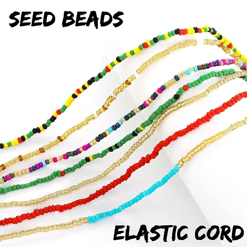 the BEADED BELLY - Waist Beads Chain Layered Belly Body Chain Beach Waist Body Jewelry Accessories for Women