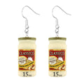 the PANTRY - Canned Bottle Snack Design Dangle Earrings, Cute Acrylic Jewelry Creative Food Ornaments