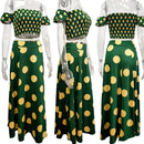 the SALSA BOHO - Elegant Bohemian Summer Sexy 2 Piece Sets Top and Skirt for Women