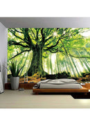the ENCHANTED FOREST - Natural Forest Tree Wall Tapestry, 3D Printed Wall Art, Wall Hanging Bedroom Living Room Dormitory Decoration