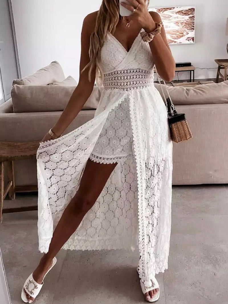 Trendy Casual Summer White Dress for Women Cover-ups Outfits New Boho Hippie Chic Long Maxi Dresses Elegant Party Beachwear