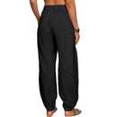 the BOHO JOGGER - Casual Women Harem Pants Cotton Linen Loose Wide Leg Long Pants