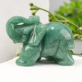 the ELEPHANT - Hand Carved Crystal Elephant Figurine, Home Decoration Mini Animal Handicraft Feng Shui Ornament