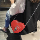 the GOTHIC HEART - Gothic Heart Blade Zipper Chain Crossbody Bags for Women/Girl, Casual Shoulder Purses Handbags