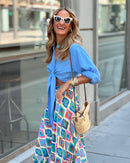 the SUNDAY STROLL - Boho Fashion Long Floral Summer/Autumn Loose Casual Elastic Waist Big Hem Long Skirts