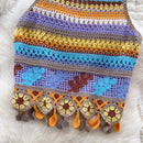 the HIPPIE BOHO - Bohemian Rainbow Knit Hooked Flower Hollow Out Sleeveless Summer Beachwear Colorful Camis