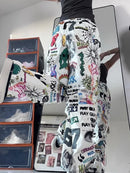 the GRAFFITI - Graffiti Print Pants Chic Fashion Harajuku Drawstring Wide Leg Trousers Loose Sweatpants Streetwear