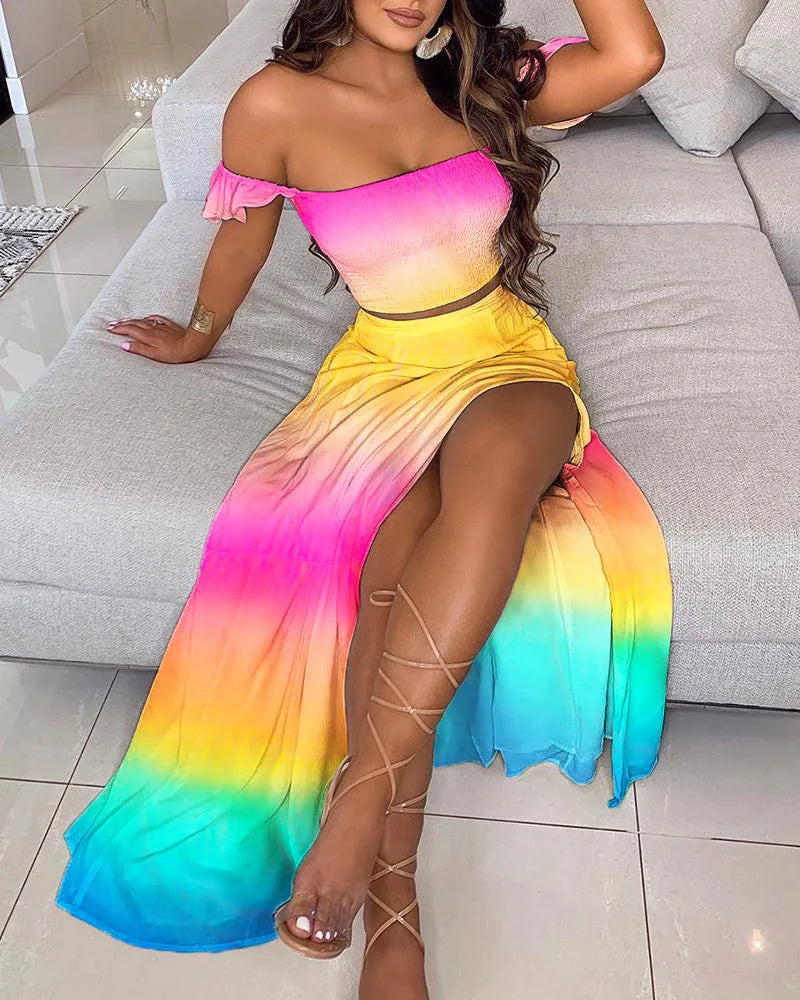 Elegant Women's Dresses Combination Sexy Sets Summer Bohemian Set For Women 2 Piece Sets Women Outfit Summer 2024 Костюм С Юбкой