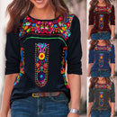 the BOHO BEAUTY - Spring/Summer Bohemian Print Long Sleeved Shirt for Women