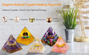 the GENERATOR - Natural Crystal Energy Generator Pyramid, Peridot Amethyst Reiki Healing Chakra Resin Pyramid, Egyptian Decor Room Decoration 1pc