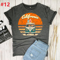 the CALIFORNIA SURF - Retro Wagon Hippie Short Sleeve Print Ladies T-Shirt