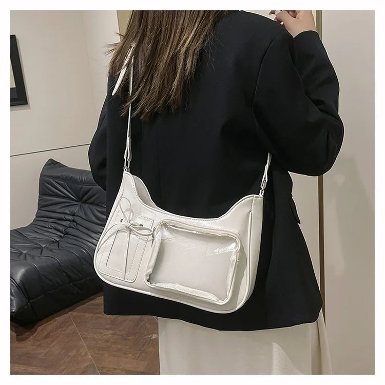the SEE ME NOW - Shoulder Bag Women Transparent Bag, School Crossbody Bag, Female Japanese Designer Preppy Handbag/Purse