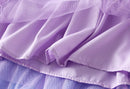 the BOHO TUTU - Women's Tulle Skirt Ruffle Multilayer Mesh A-Line Tier Tutu High Waisted Gradient Rainbow Tulle Long Skirt