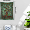 the BIRD TREE - Retro Flower and Bird Tree Tapestry Wall Hanging, Abstract Art Home Decor