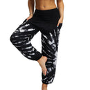 the TIE-DYE BOHO - Women's Hippie Bohemian Palazzo Scrunched Bottom Tie Dye Yoga Harem Pants