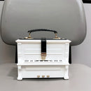 the SYMPHONY - Luxury Designer Crossbody Shoulder Bag for Women, Piano Shape Handmade Bags, Purse Messenger Bag