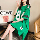 the JERSEY - Women's Fashion Short Sleeve Loose Mid-Length Oversized Thin Half Sleeve T-Shirts