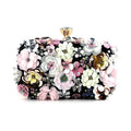 the FLOWER SHOP - Fashion Women Bags, Flower Diamonds Embroidery Small Clutch, Luxury Lady Handbags, Evening Bags, New Arrival Chain Shoulder Purse