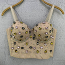 the JEWELED POPSTAR - Sexy Club Corset Streetwear Casual Camis Summer Party Fashion Tank Tops