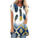 the MEADOW - Floral 3D Print Casual Short Sleeve Oversized Tunic T-Shirts for Women