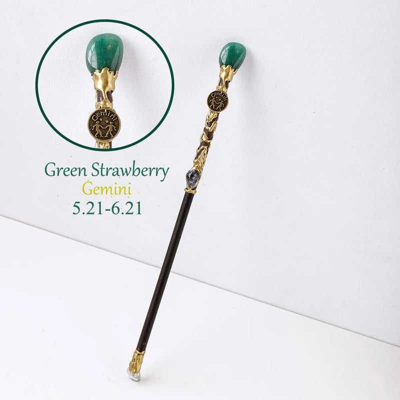 1PC 12 Constellation Crystal Stone Wand Magic Gem Healing Home Decor Easter Halloween Creative Gifts 2023 New Arrivals