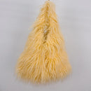 the SHAGGY - Women's Wool Plush Shoulder Bags, Hot Girls Faux Fur Drawstring Bucket Bag, Fashion Female Furry Purse Tote Handbags