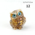 1PCS Natural Crystal Stone Gravel Owl Animal Crafts Hand Made Small Figurines DIY Resin Table Decor Home Decor Collect Gifts