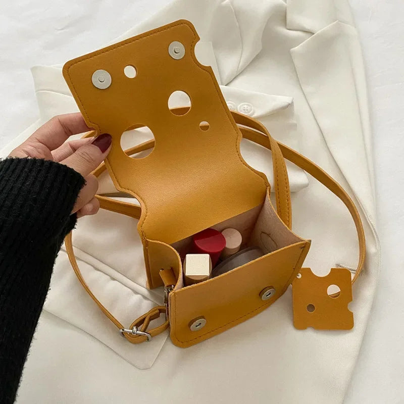 the CHEESE BALL - Cheese Shaped Mini Bags for Women, New Cute Purses and Handbags, Female Small Crossbody Shoulder Bag